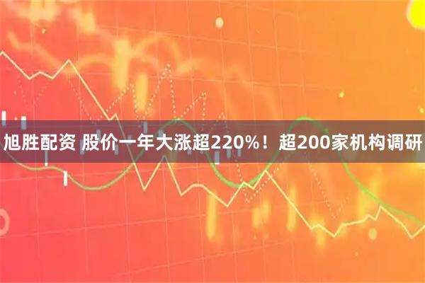 旭胜配资 股价一年大涨超220%！超200家机构调研